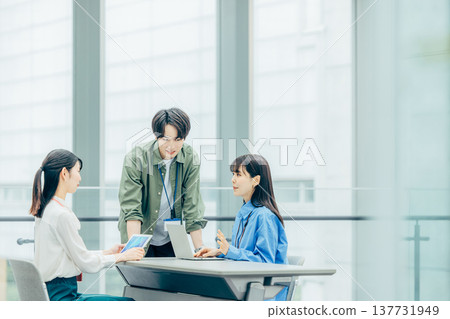 A team of male and female engineers A team of male and female engineers 137731949