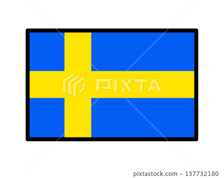 Swedish flag illustration material Swedish flag illustration material 137732180