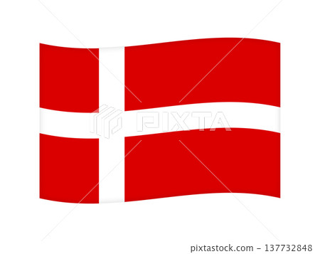 Danish flag illustration material 4 Danish flag illustration material 4 137732848