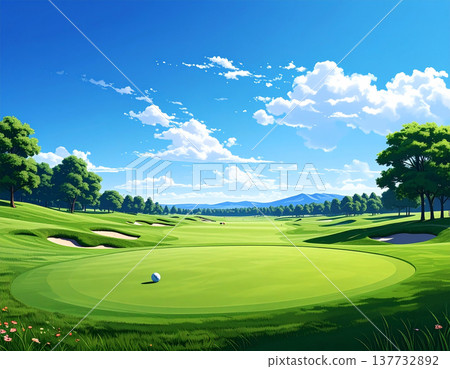 高爾夫球場景色令人嘆為觀止，綠茵的球道和蔚藍的天空定會讓您心曠神怡。 137732892