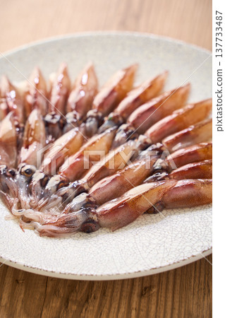Fresh firefly squid: a seasonal spring ingredient. Fresh firefly squid: a seasonal spring ingredient. 137733487