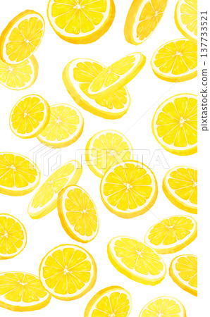 Background with scattered sliced lemons_vertical Background with scattered sliced lemons_vertical 137733521