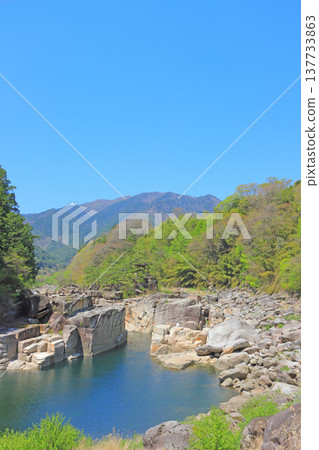 Scenery of Nezame-no-Toko in Agematsu Town, Kiso District, Nagano Prefecture 137733863