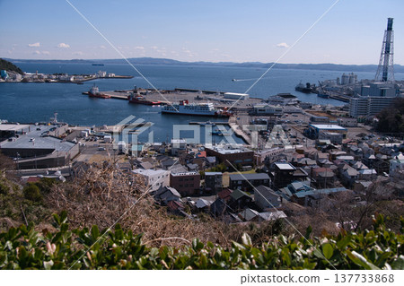 The sea of Yokosuka as seen from Kurihama Flower Park The sea of Yokosuka as seen from Kurihama Flower Park 137733868