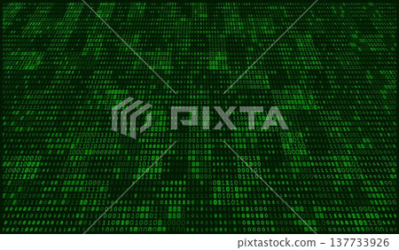 Digital Flux - Artistic Curvilinear Perspective of Binary Data Arrays Digital Flux - Artistic Curvilinear Perspective of Binary Data Arrays 137733926