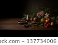 Whiskey and various flavors: herbs, whiskey, fruit, spices, taste, aroma, flavor. 137734006