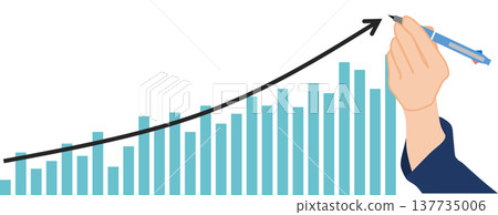 Illustration of a rapidly growing business (bar graph) 137735006