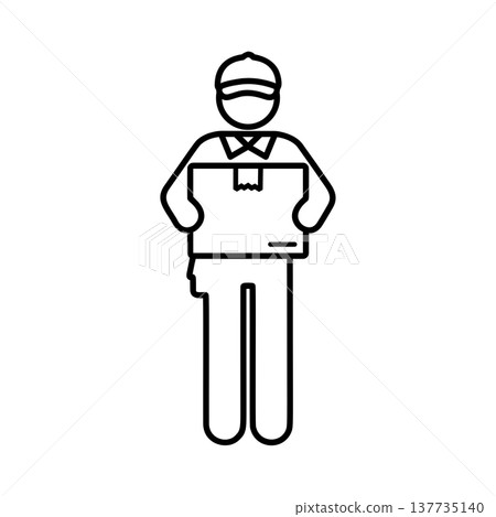 送貨司機的LINE圖示（黑色） 137735140