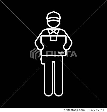 送貨司機的LINE圖示（白色） 137735141