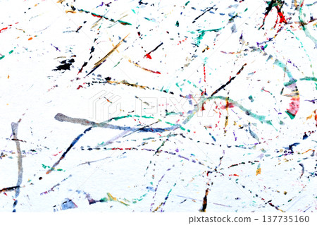 Spots, splashes and streaks of watercolor paint. 137735160