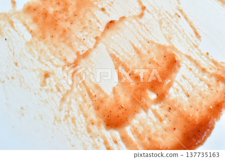 Tomato sauce stain. 137735163