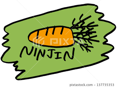 Carrot sticker 137735353