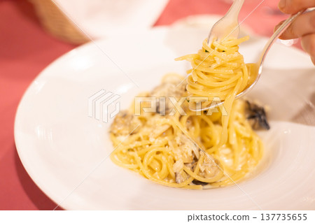 美味的牡蠣奶油意麵 137735655