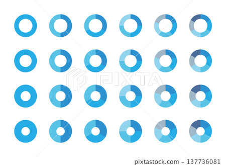 圓形流程圖/圖表圖示集，適用於資訊圖表 137736081