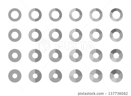 圓形流程圖/圖表圖示集，適用於資訊圖表 137736082