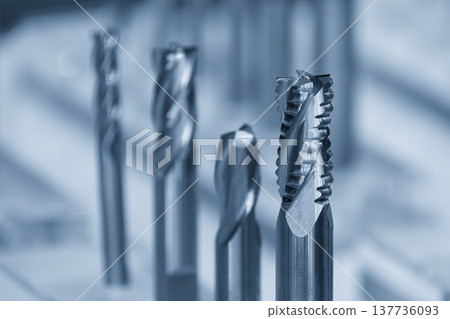 High-performance wave edge roughing solid end mill tool for efficient metal removal in CNC milling operations. High-performance wave edge roughing solid end mill tool for efficient metal removal in CNC milling operations. 137736093