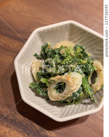 Rape blossoms sesame bowl Rape blossoms sesame bowl 137738345