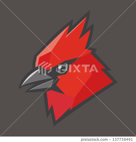 cardinal head mascot logo design vector template cardinal head mascot logo design vector template 137738491