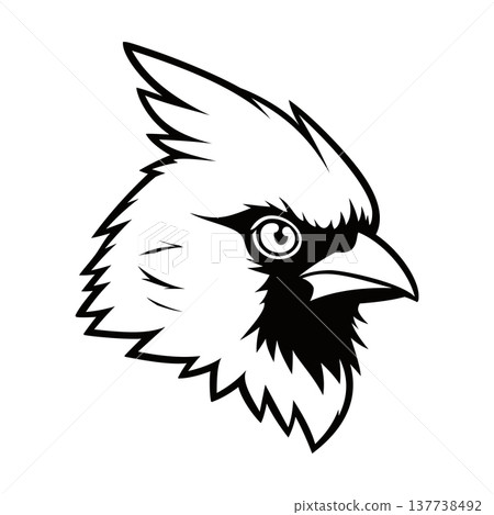cardinal head mascot logo design vector template 137738492