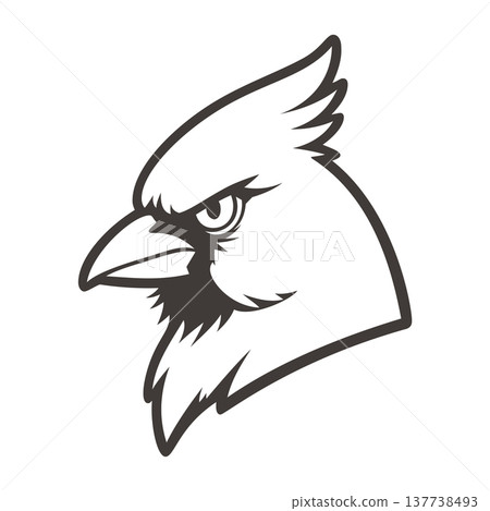 cardinal head mascot logo design vector template 137738493