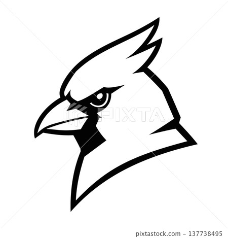 cardinal head mascot logo design vector template 137738495