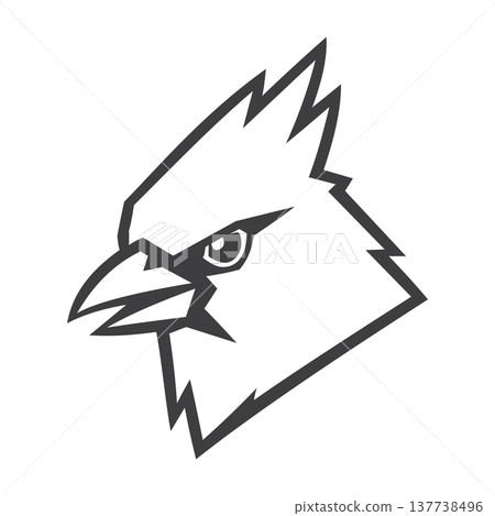 cardinal head mascot logo design vector template cardinal head mascot logo design vector template 137738496
