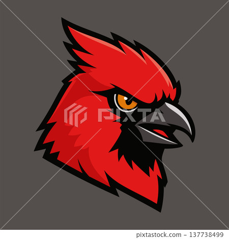 cardinal head mascot logo design vector template 137738499