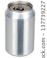 Blank white aluminum 330 ml soda can mockup, side view. 137739227