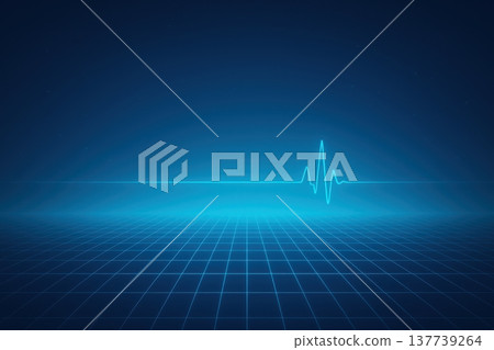 Futuristic medical background with heartbeat line Futuristic medical background with heartbeat line 137739264