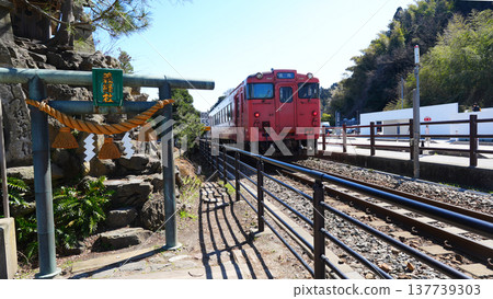 Springtime Amaharashi Coast: Yoshitsune Shrine and Himi Line Springtime Amaharashi Coast: Yoshitsune Shrine and Himi Line 137739303