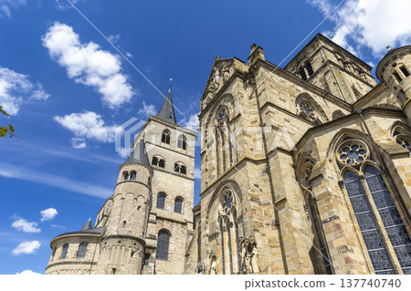 Treves Cathedral historical architecture under blue sky Treves Cathedral historical architecture under blue sky 137740740