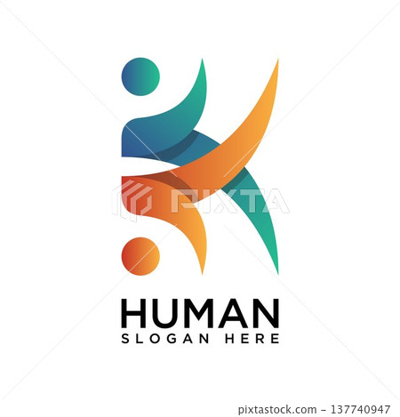Abstract People colorful themed concept design for your business logo Abstract People colorful themed concept design for your business logo 137740947