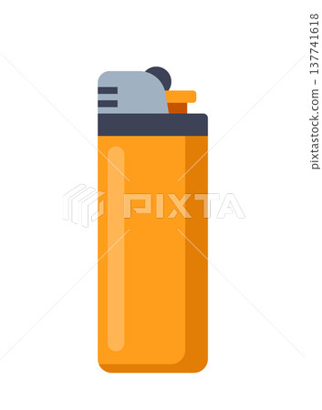 Cigarette lighter. Smoke flammable disposable equipment tool. Gasoline icon. Cigar symbol. Cigarette portable sign. Vector illustration. Cigarette lighter. Smoke flammable disposable equipment tool. Gasoline icon. Cigar symbol. Cigarette portable sign. Vector illustration. 137741618