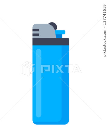 Cigarette lighter. Smoke flammable disposable equipment tool. Gasoline icon. Cigar symbol. Cigarette portable sign. Vector illustration. Cigarette lighter. Smoke flammable disposable equipment tool. Gasoline icon. Cigar symbol. Cigarette portable sign. Vector illustration. 137741619