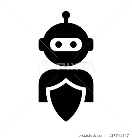 AI Robot Security Shield Icon for protection safety defence and privacy vector illustration AI Robot Security Shield Icon for protection safety defence and privacy vector illustration 137741847