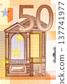 Part of 50 euro bill on macro. 137741977