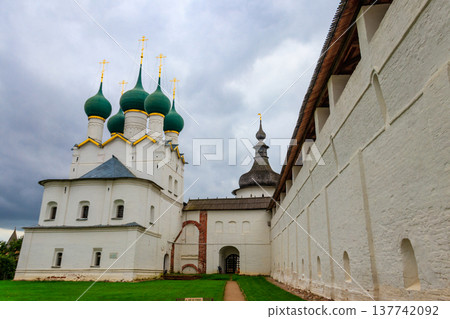 Architectural ensemble of the Rostov Kremlin in Rostov Veliky, Russia. Golden ring of Russia 137742092