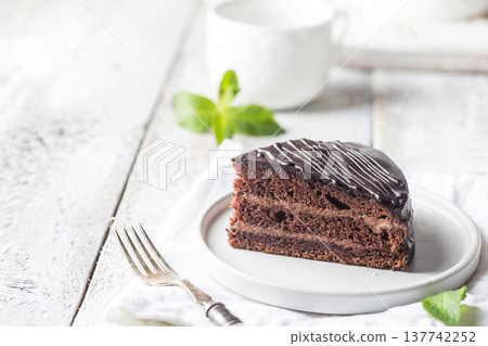 Delicious chocolate Prague cake Delicious chocolate Prague cake 137742252