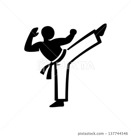 Korean Taekwondo Uniform Icon Korean Taekwondo Uniform Icon 137744546