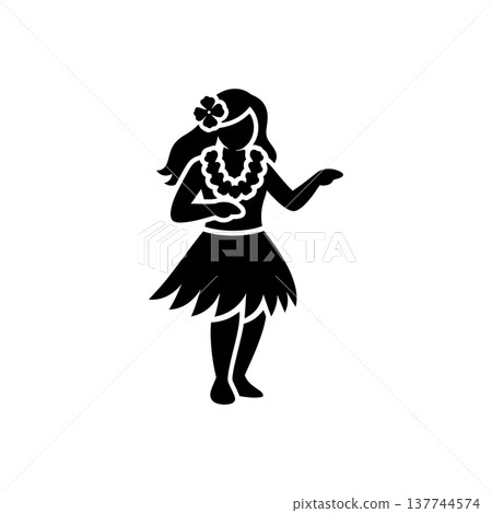 Hawaiian Hula Dancer Spirit Icon 137744574
