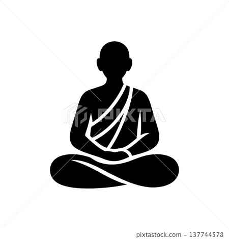 Buddhist Monk Spiritual Robe Icon 137744578