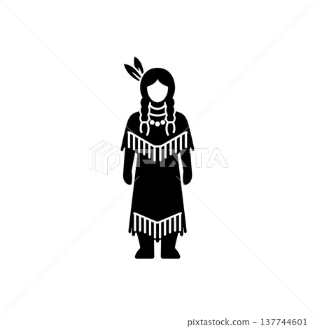 Native American Fringed Buckskin Icon Native American Fringed Buckskin Icon 137744601