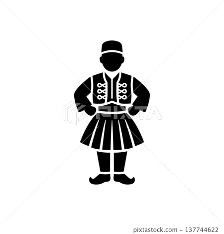 Greek Evzone Fustanella Traditional Icon 137744622