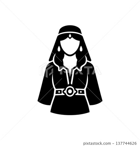Georgian Traditional Women's Kartuli Icon 137744626