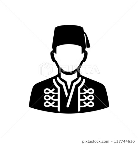 Ottoman Fez Cultural Portrait Icon 137744630