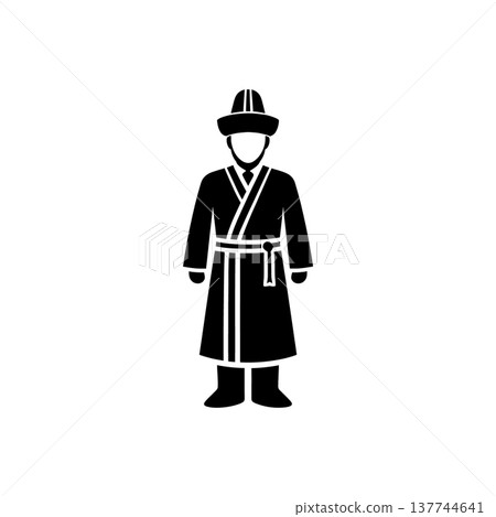Mongolian Traditional Deel Robe Icon 137744641