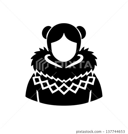Arctic Inuit Parka Costume Icon Arctic Inuit Parka Costume Icon 137744653