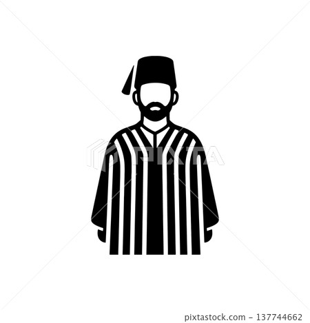 Middle Eastern Fez Costume Icon 137744662