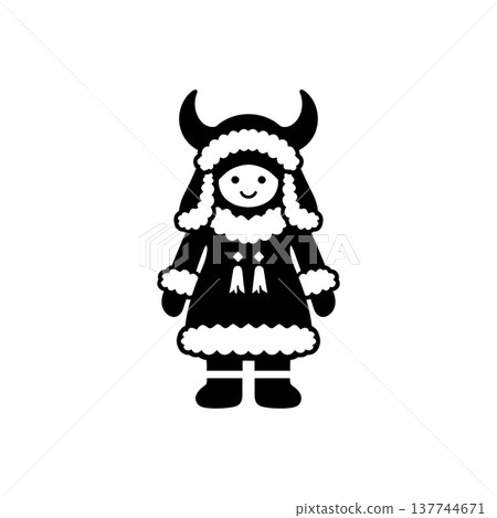 Arctic Inuit Winter Parka Icon Arctic Inuit Winter Parka Icon 137744671