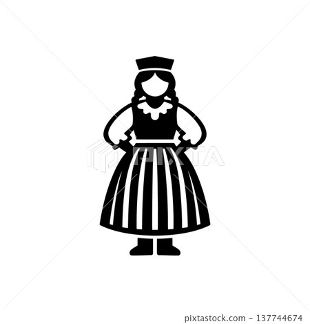 Central European Peasant Dirndl Icon Central European Peasant Dirndl Icon 137744674